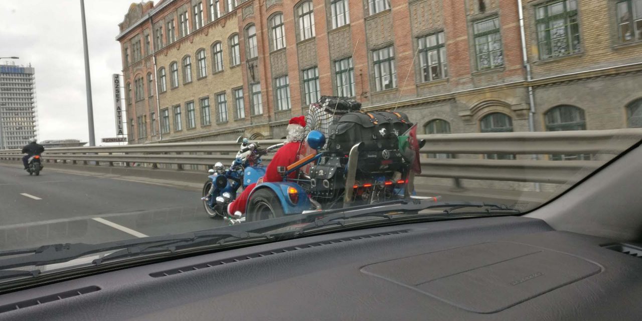 Santa Claus with Motorcycle